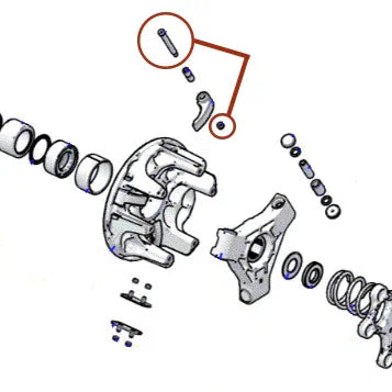 RPM RMK Boost / 9r P22 TITANIUM Clutch Weight Bushed Shift Weight Bolt and Nuts (QTY 3) OEM # 7520585
