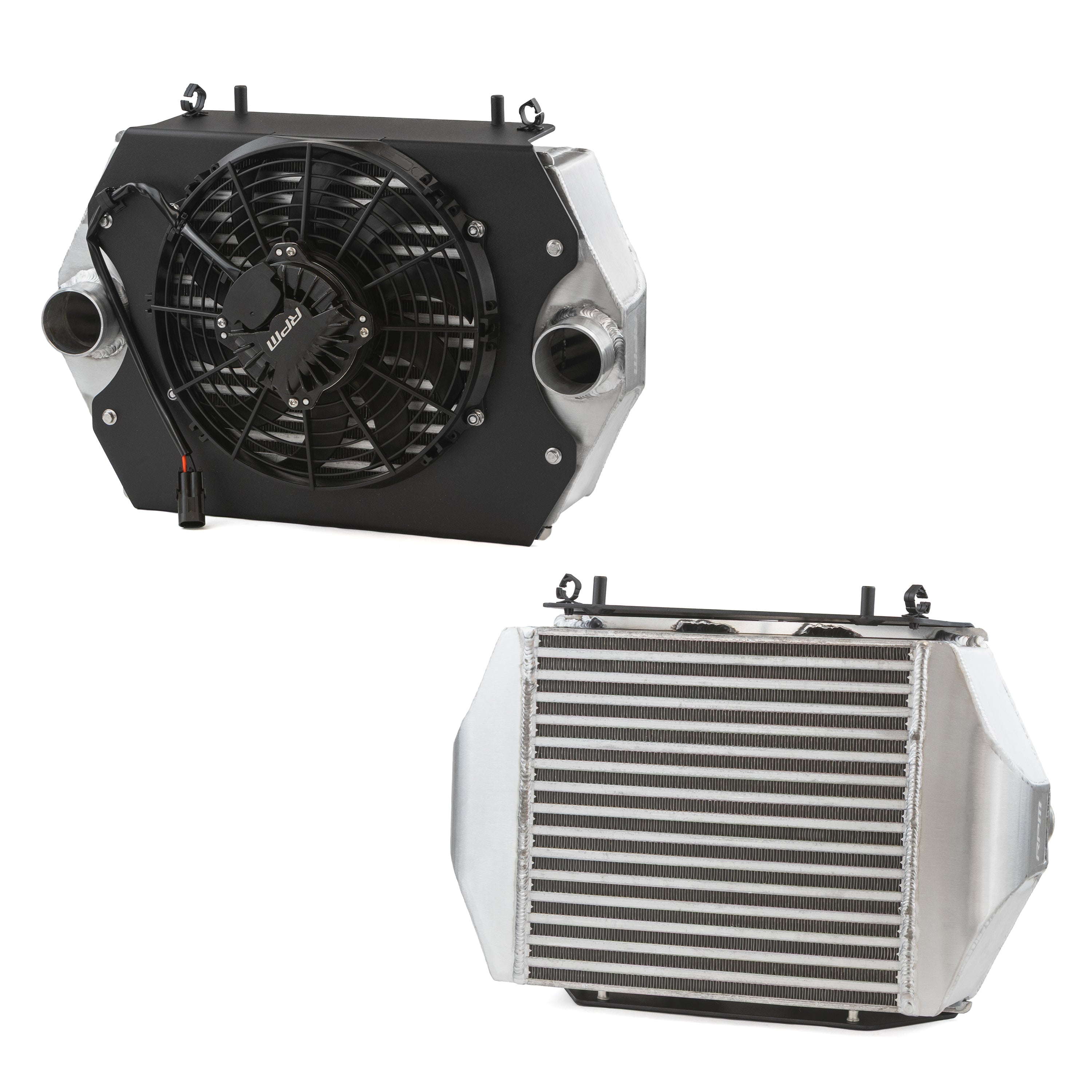RPM Kawasaki H2 STAGE 2 Big Core Intercooler, Brushless Fan, & Sealed Shroud Kit
