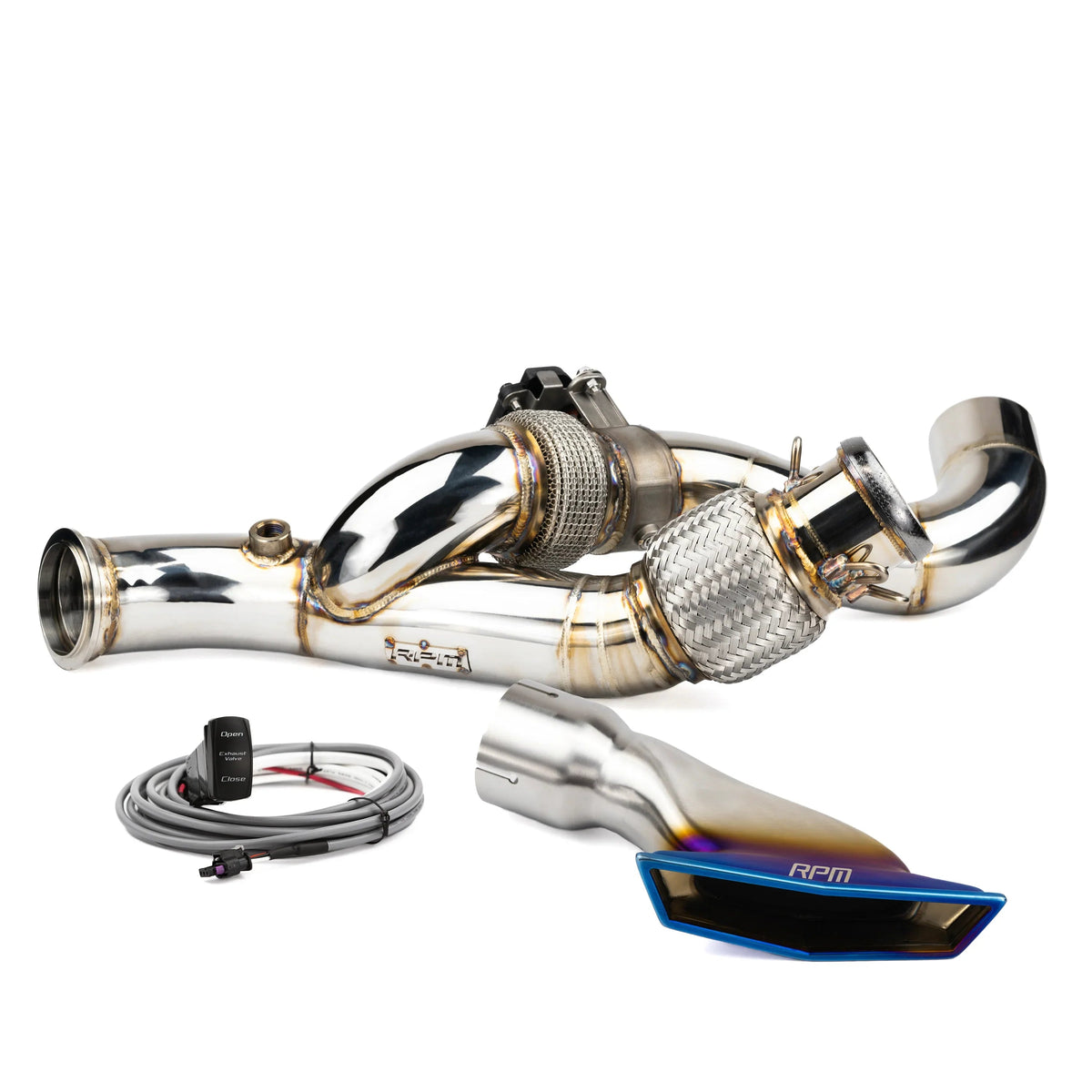 RPM Can-Am Maverick R 3" E-Valve Mid Pipe / Electronic Dump Valve
