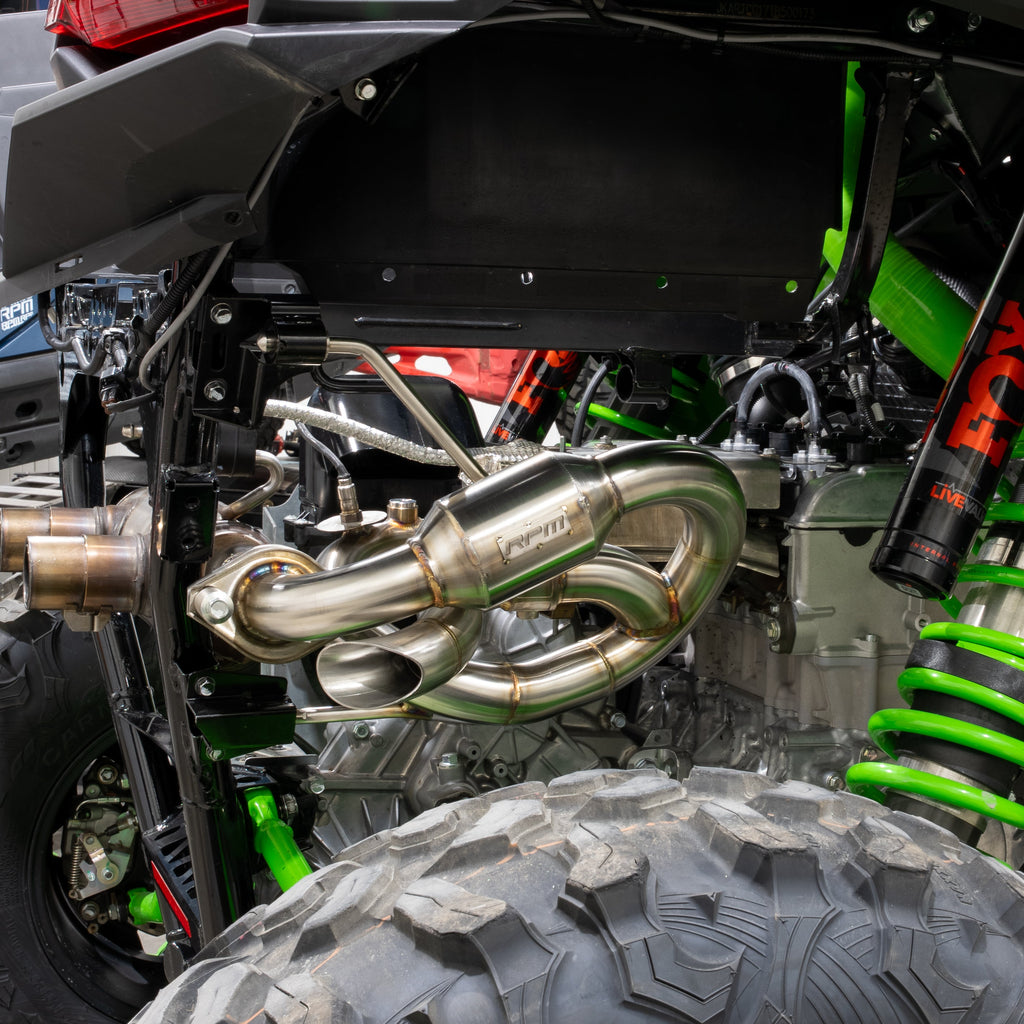 RPM Kawasaki H2 Big Mouth Resonated Cat Delete Mid Pipe With E-Valve