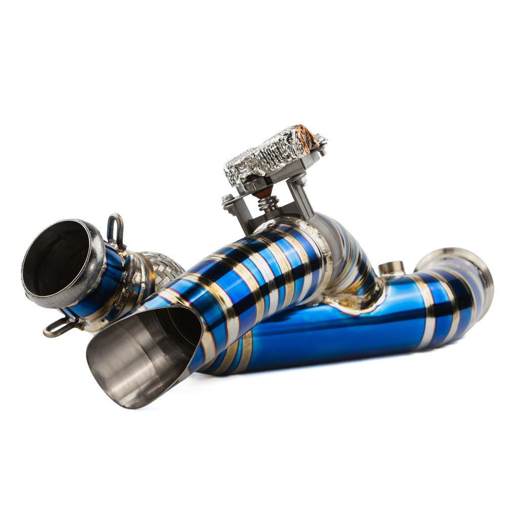 RPM Maverick R Titanium 3" Side Exit E-Valve Down Pipe - 2 Seat & MAX